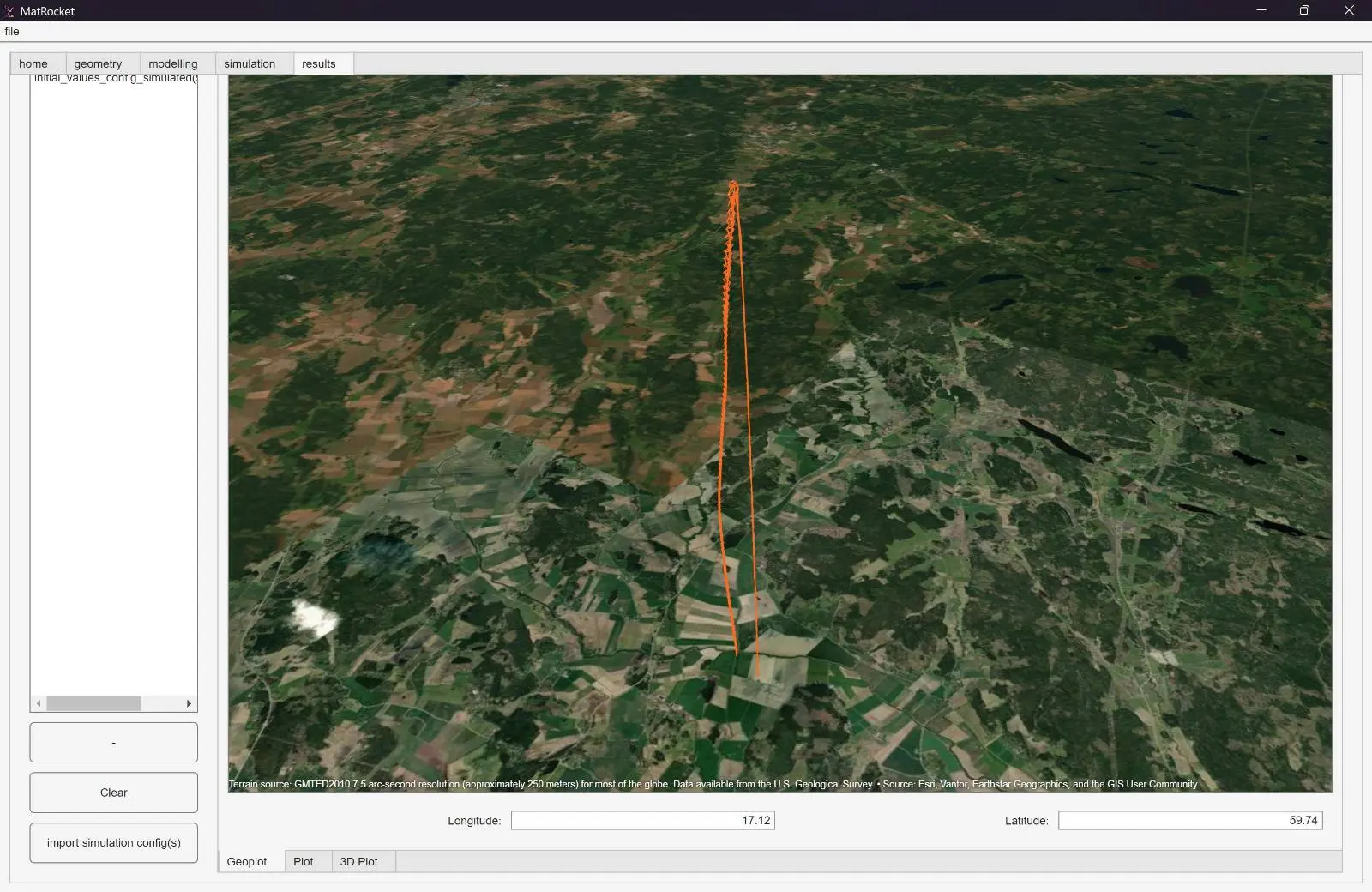 MatRocket trajectory visualization